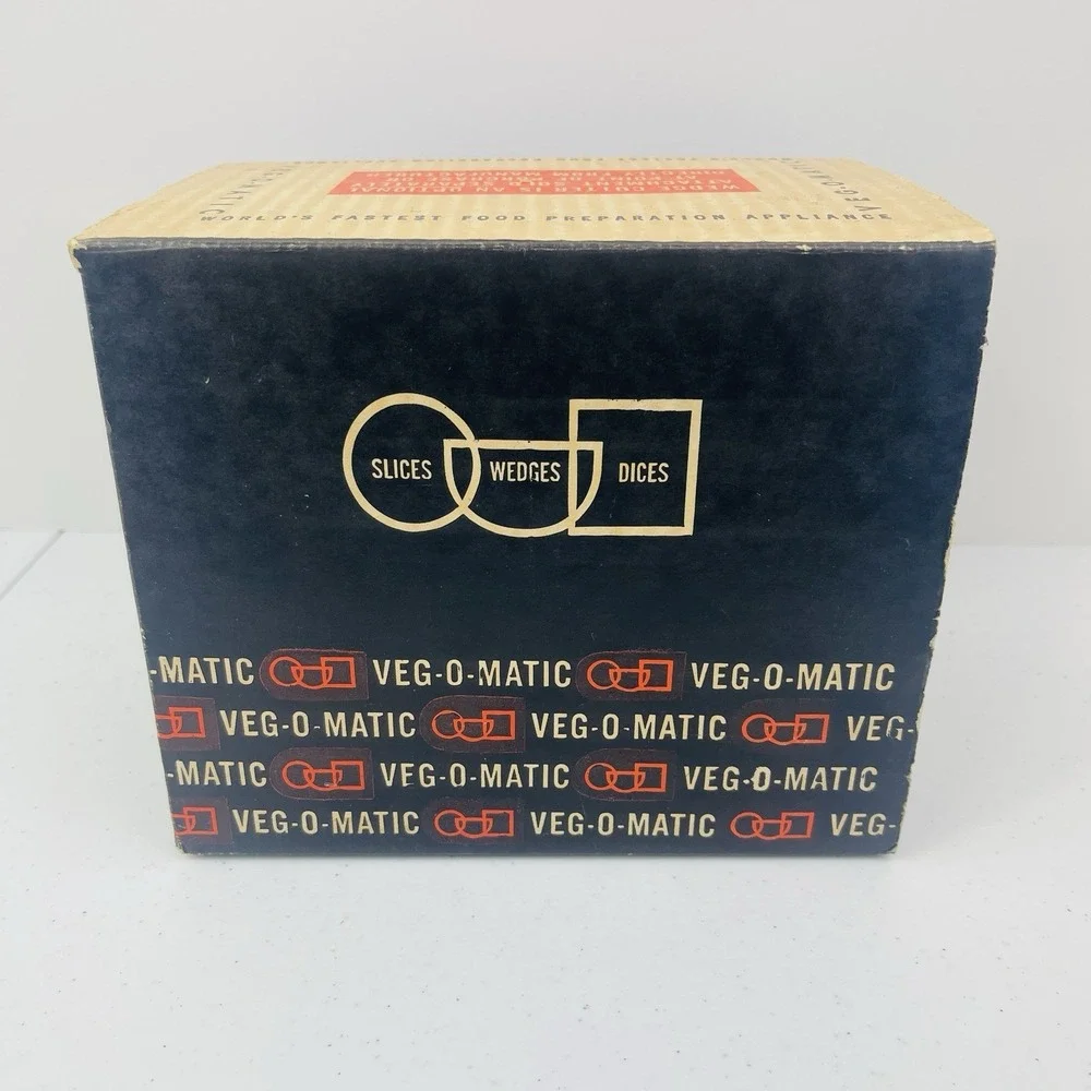 Vtg Veg O Matic Food Preparer Vegetable Chopper Cutter w Original Box